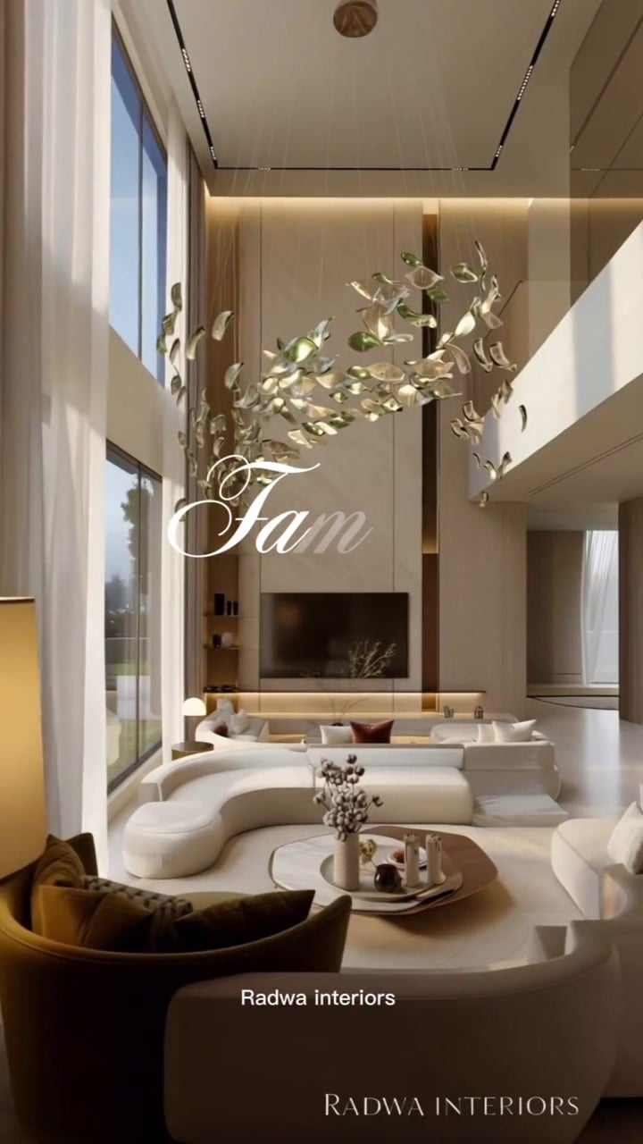 Family hall interior, reel by Radwa Interiors