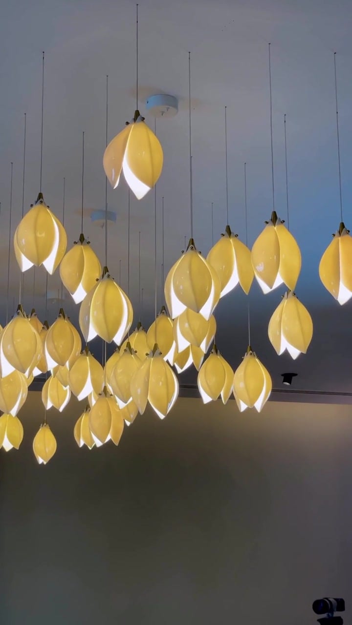 Sculptural floor lamp, reel by Radwa Interiors